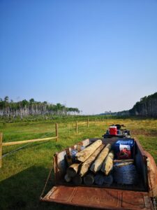 quad and fence posts