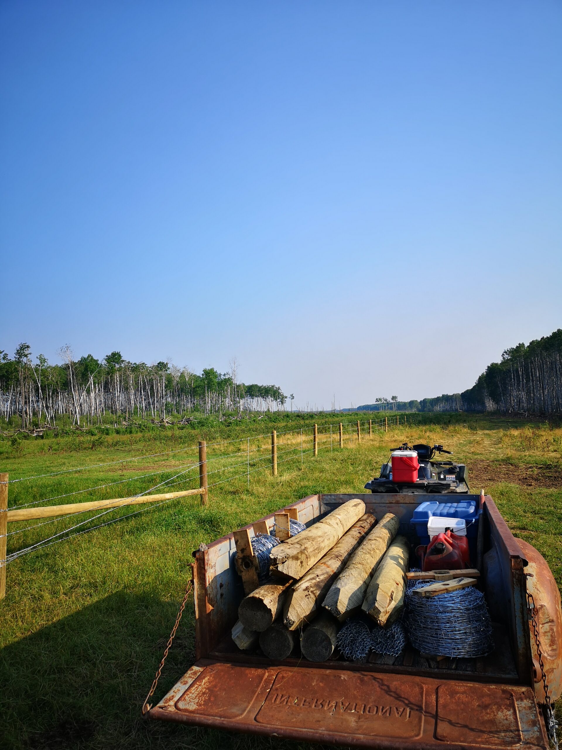 quad and fence posts